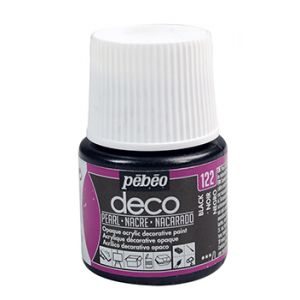 Farba Pebeo Deco Perłowa 45ml, Czarna/122 Black
